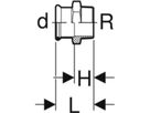 Übergang mit AG 22 x 1/2" 34069 - Mapress-Gas-Formstücke