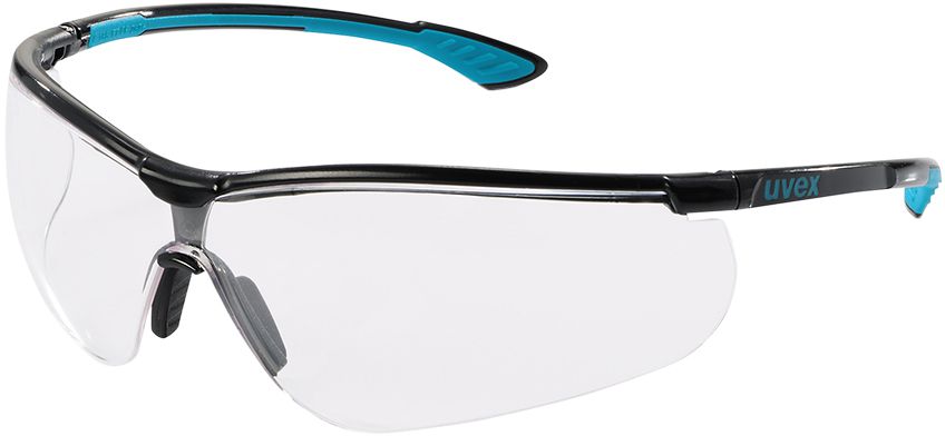 UVEX Schutzbrille, sportstyle schwarz/blau, PC farblos, Art. 9193.376 - Arbeitsschutz