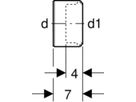 Übergangsstück für PVC-Muffe d 110mm 152.465.00.1 - Geberit-Sifon + Apparateanschlüsse
