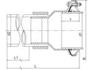 PE-Adapter zugfest DN 100 / d 125mm Spannbereich 107,2-133,2mm 671 008 - Friagrip-Kupplungen