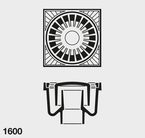 Rost zu Fig. 1600/1601 006 00 1to Ø=151mm - Bodenabläufe von Roll Ersatzteile