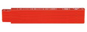 Taschenmeter Mens Edition rot 10 Glieder, 1m mit mm-Teilung, 1601 R - Längenmessen