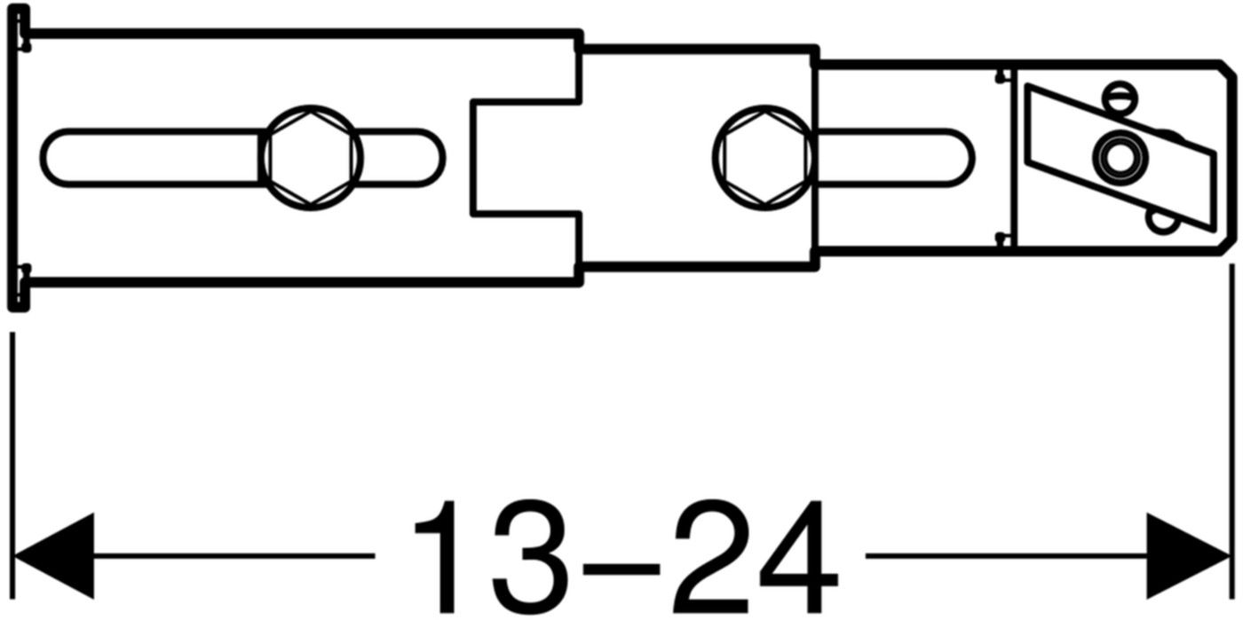 Set Fussbefestigung an Rückwand 13-24 cm Set à 2 Stück 111.064.00.1 - Geberit-Duofix