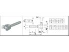 Gabeln mit Innengewinde Linksgewinde M8 GL 71 mm 1.4301 - INOXTECH-Handlauf-/Geländer-System