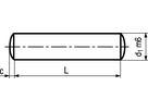 Zyl-Stifte Tol m6 INOX A1 BN33002 DIN7 6 x 10 - Bossard Schrauben