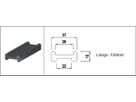 Kunststoff H-Profil a. Hart-PVC schwarz Ganzglasgeländer-System 22 / 26 x 15 mm - INOXTECH-Handlauf-/Geländer-System