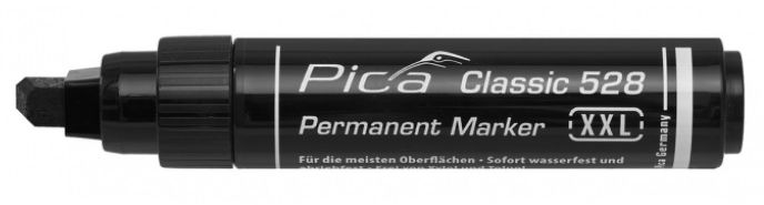 Pica Permanentmarker Keilspitze Classic 528 XXL schwarz, 4-12mm, wasserfest - Auszeichnen