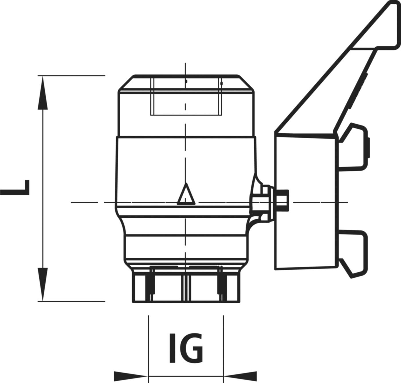 Kugelhahn Firesafe-Griff für Gas 6888 mit Trennstelle 1" - Hawle Armaturen