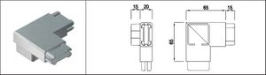 Rohrecke seitl Anschl 90° Rohr 40/20/2mm geschliffen, CNS 1.4301 EN 10088 137216 - INOXTECH-Handlauf-/Geländer-System