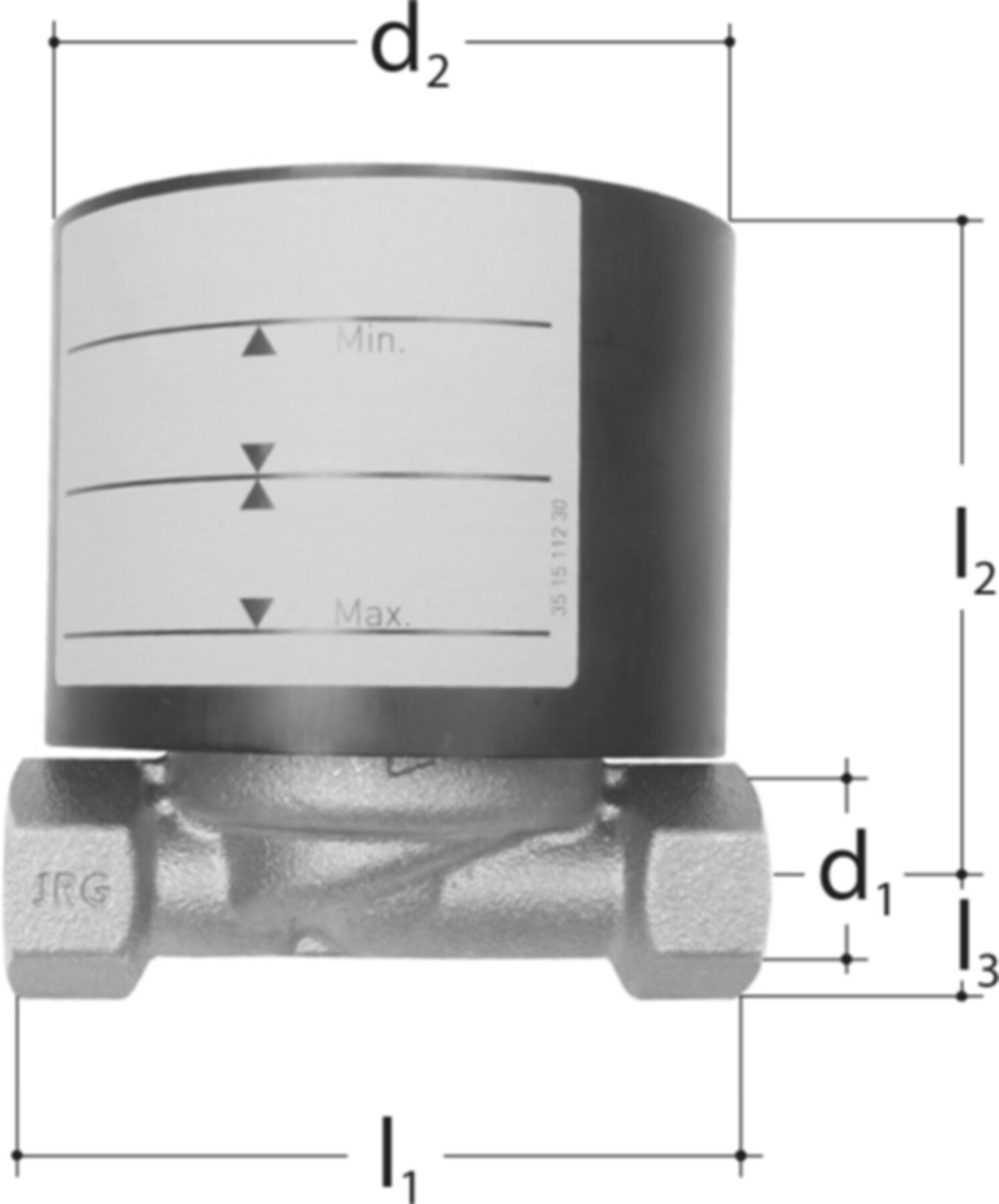 Einrohranschlussgehäuse KOAX 3/4" 5456.325 zu UPZ +m KOAX Zähler - JRG Sanipex-Rohre und Formstücke