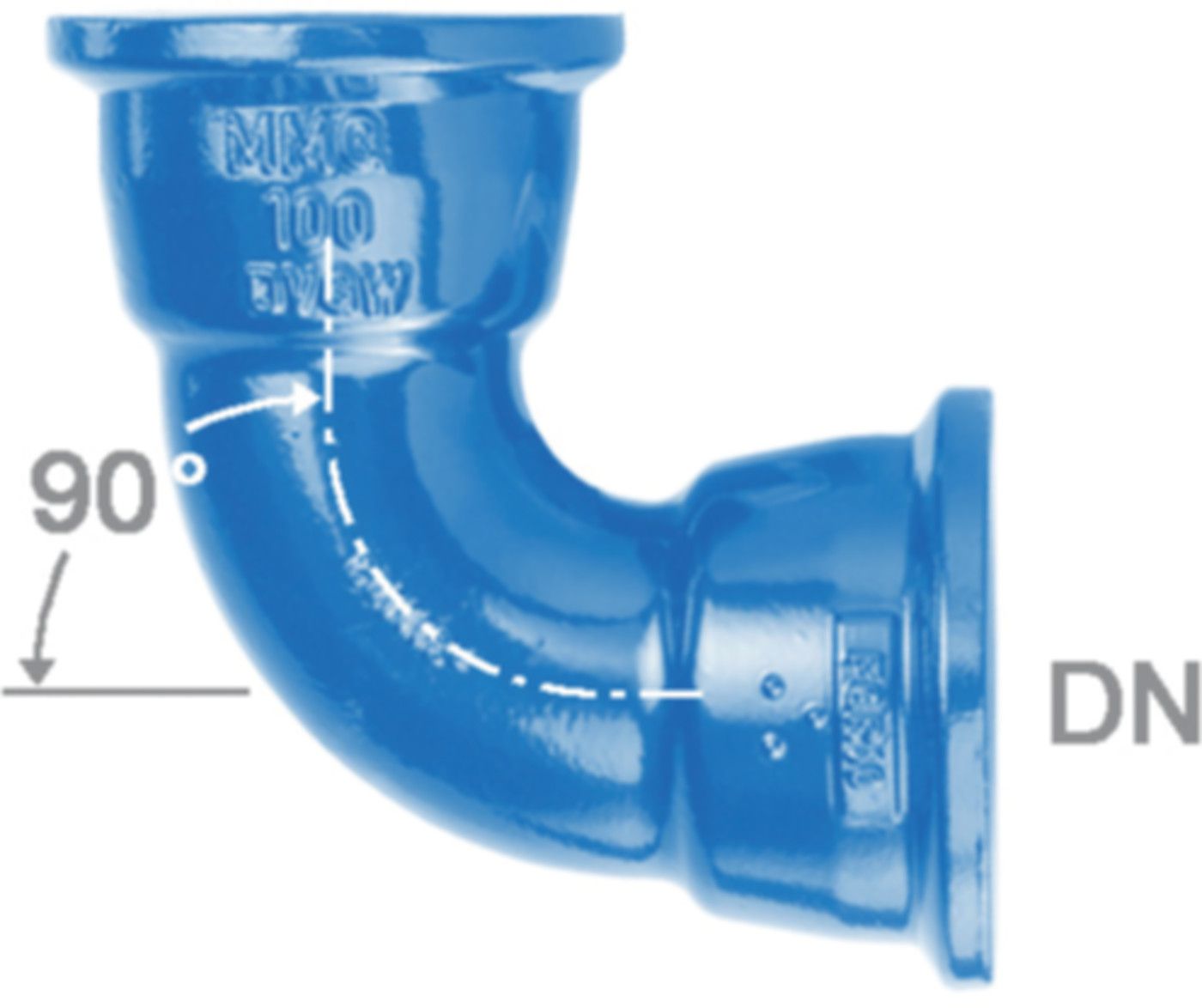 STM-Bogen 2M Fig. 2820a 90° DN 80 - Von Roll Steckmuffenformstücke