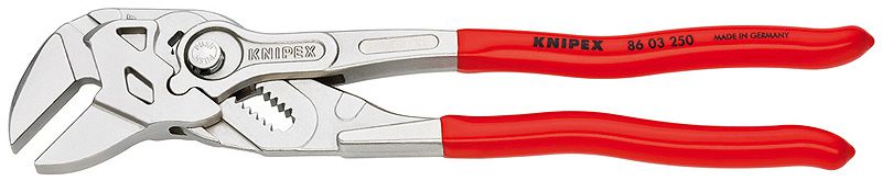 KNIPEX Zangenschlüssel, vernickelt 8603, L= 150mm, -Ø 27mm, PVC-Griffhülle - Zangen, Schneiden