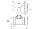 Combi-T mit Steckmuffen Baio Gas 4386 DN 125 Abgang Univ. PE-Enden d40/50/63mm - Hawle Armaturen