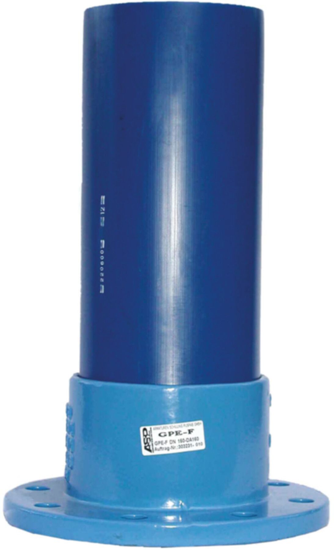 Übergangsstück Flansch-PE GPE PE100 S5 für Wasser PN 10/16 DN 150 / d 160mm - Frischhut Steckmuffenformstücke