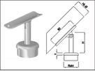 Steckkonsole bewegl mit ger Rohrkappe Pfos 48.3mm,A.vers42.4mm,H80mm,gs - INOXTECH-Handlauf-/Geländer-System