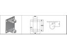 Pfosten-Klemmhalter eckige Form 33.7 mm geschliffen 126636 - INOXTECH-Handlauf-/Geländer-System