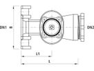 Universal-Schieberschelle für Gas 2725 mit SRM, Typ B, Doppelbügel DN 100-500 - Hawle Hausanschluss- und Anbohrarmaturen