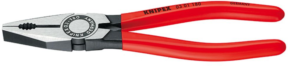 KNIPEX Kombizange, poliert 0301, L= 160mm, PVC-Griffhülle - Zangen, Schneiden