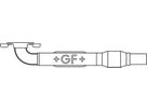 GEBEF Typ 1141 Losflansch 90° INOX d 75mm - DN 65 775 011 411 - GF GEBEF Gebäudeeinführung