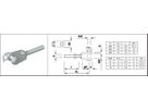 Gabeln mit Aussengewinde Linksgewinde M5 GL 40 mm 1.4301 - INOXTECH-Handlauf-/Geländer-System