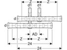 Heizkörperanschluss 15-15mm 24002 für Vor- und Rücklauf - Mapress-Heizungs-Formstücke