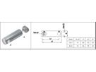 Rundstabtrav. lang, eingesattelt 42.4/ 12 mm geschliffen 1.4301 - INOXTECH-Handlauf-/Geländer-System