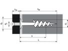 TOX Dämmstoffdübel ISOL L= 55mm, Kopf/Gewinde-Ø 33mm/24mm, SW12 - Diverse Dübel