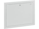 Türe zu Verteilerschrank 650.421.IH.2 B 750 mm H 498 mm RAL 9016 - Geberit-Push Fit-Formstücke