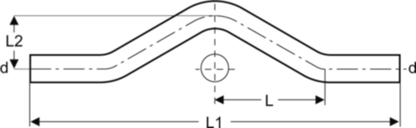 Überbogen 28 mm C76AF - Eurotubi Press-Formstücke Heizung