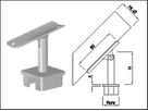 Steckkonsole bewegl mit quadr Rohrkappe Pfos 30mm,A.vers42.4mm,H80mm,gs,1.4301 - INOXTECH-Handlauf-/Geländer-System
