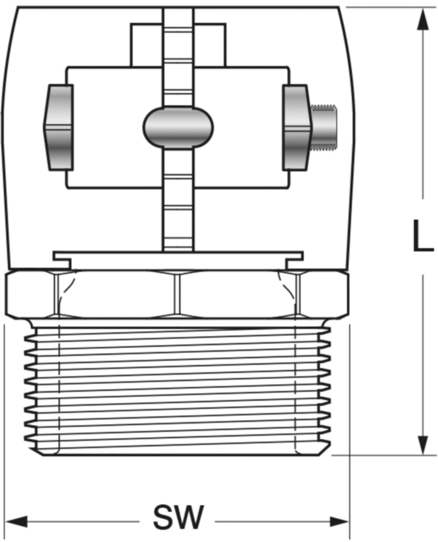 Klemm-Verbindungen mit Aussengewinde Jentro H - 75 ø 75/6.8 mm AG 21/2" - Isopex Fernwärmeleitung