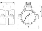 Haku-Anbohrschelle ZAK 5252 d 125mm - Hawle Hausanschluss- und Anbohrarmaturen