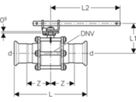 Kugelhahn geflanscht 88.9mm 92108 - Geberit Systemventile / Armaturen