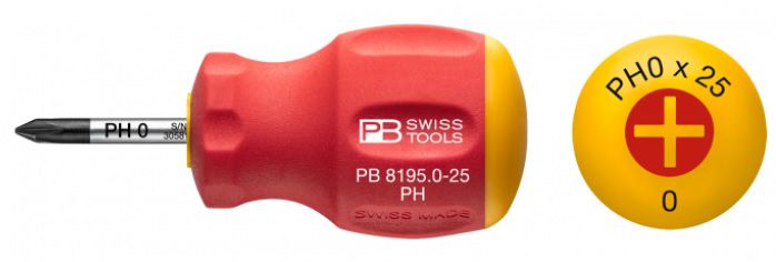 Schraubenzieher Phillips kurz PB 8195.3-40,  L= 95mm - Schraubenzieher