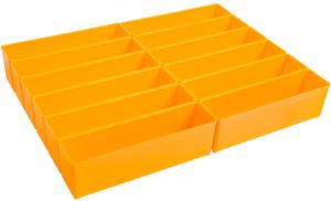 Insetbox F3 orange  BSS für L-Boxx102 + I-Boxx 72 208 x 52 x 63 mm 12 Stk, 6000012257 - Werkzeugkoffer,Sortimentskoffer,Behälter