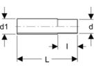 Übergang m. Steckende und Anschweissende 15 - 17.2 mm C13AC - Eurotubi Press-Formstücke Heizung
