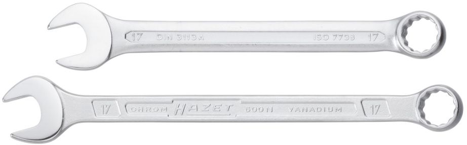 HAZET Ring-Gabelschlüssel,10° abgewinkelt 600N-46mm, L: 520,0mm - Schlüsselwerkzeuge