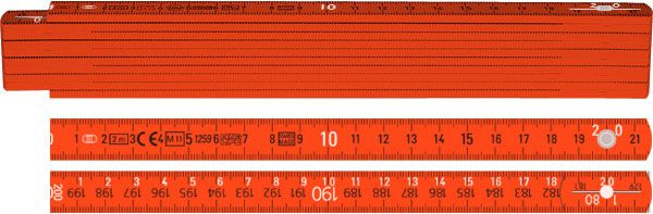 LONGLIFE Gliedermeter "Elektrik" L= 2m, 1632Elektrik, orange - Längenmessen