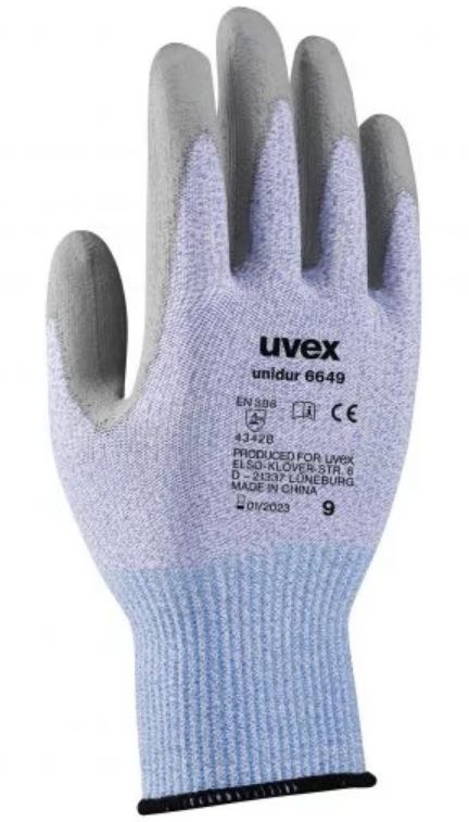 UVEX Schutzhandschuhe uvex unidur 6649 Gr. 11, blau/grau, Art. 60516 - Arbeitsschutz