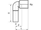 Übergangswinkel 90° mit Steckende und IG 15 mm - 1/2" S34PC - Eurotubi Press-Formstücke Sanitär