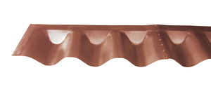 Welleternit-Element 6-wellig 307 Anschluss vorne oder hinten - Kupfer Spenglereihalbfabrikate