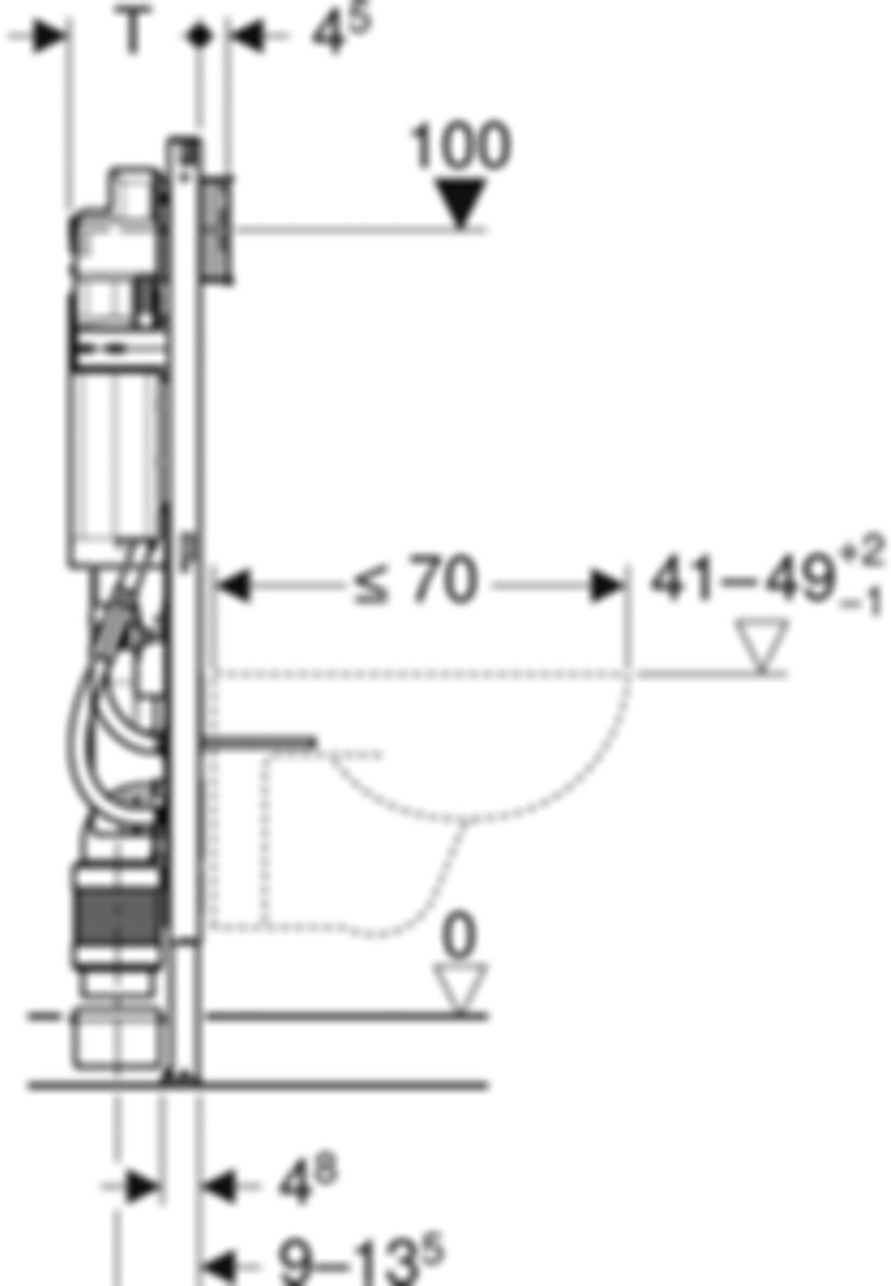 Wand-WC-Element Sigma 111.904.00.5 Typ 112,breite 88cm Betätigung von vorne - Geberit-Duofix