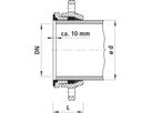 Zweikammer-Flansch für Stahlrohre 7150 schubsicher, PN 10/16 DN 80 / AD 89mm - Hawle Flanschformstücke
