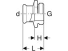 Übergang mit AG 35 x 11/2" 31735 einseitig Flachdichtend - Mapress-Sanitär-Presssystem-Formstücke