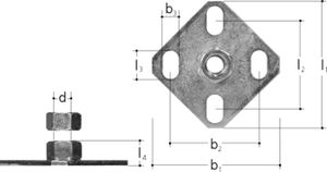 Grundplatte M 12 5755.001 - JRG Sanipex-Rohre und Formstücke