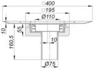 Balkonablauf SwissUnico senkrecht 75mm 3-830173 - SCHACO Entwässerungstechnik