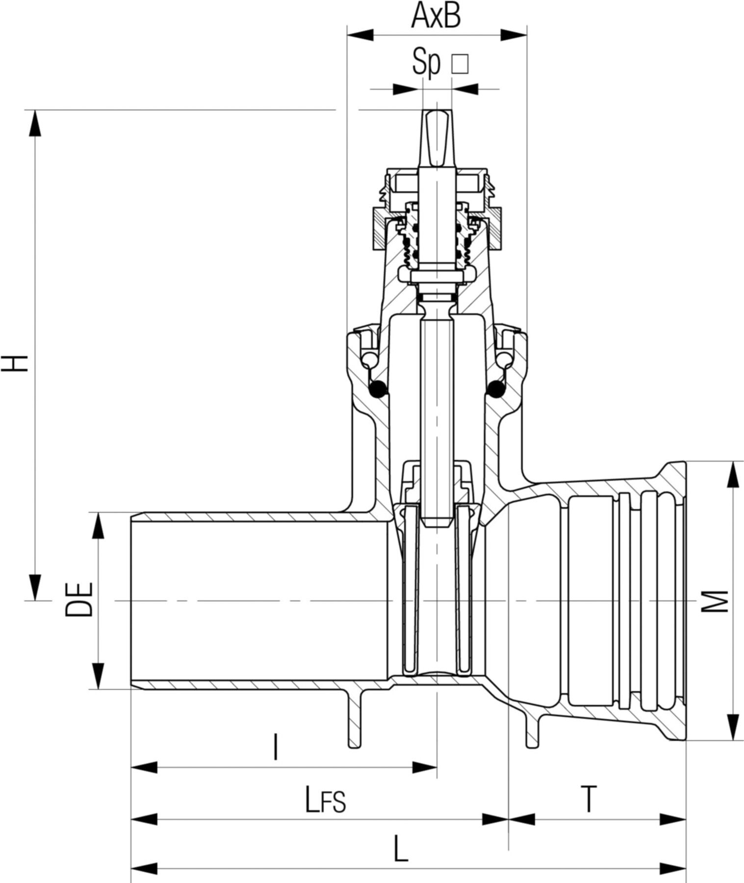 Schieber Steckmuffe/Spitzend Fig. 5054 DN 150 - Von Roll Armaturen