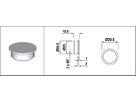 Aluminium AIMgSi1 Abdeckkappe zum Einkleben 29.5 x 10.5 mm - INOXTECH-Handlauf-/Geländer-System