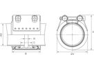 Combi-Grip EPDM-VZ Verschluss verzinkt zugfest PN 16 63.0 - 60.3 mm - Straub Kupplungen