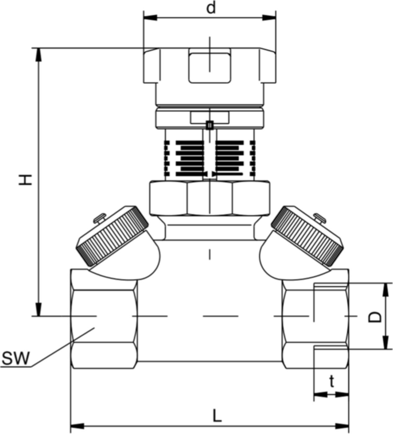 Strangregulierventil Hycocon VTZ PN 16 11/2" kvs 10.0 m3 106 17 12 - Oventrop Strangregulierventile